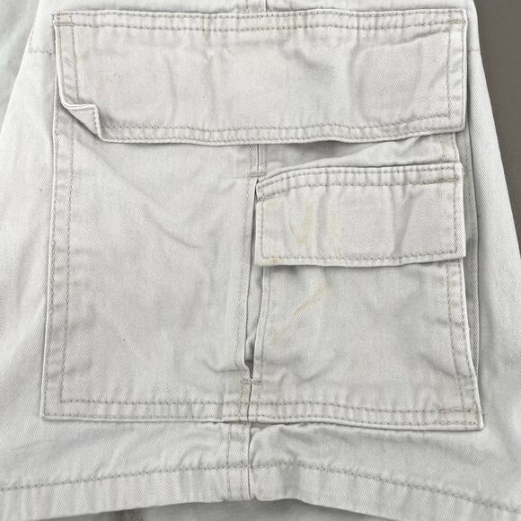 Wrangler Cargo Shorts Neutral Khaki Cream Thrashed Junk Summer Workwear Size 34 - Picture 5 of 12